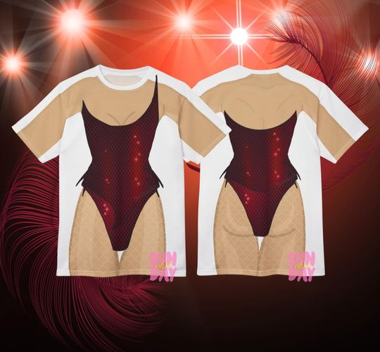 Red Showgirl Bodysuit Shirt