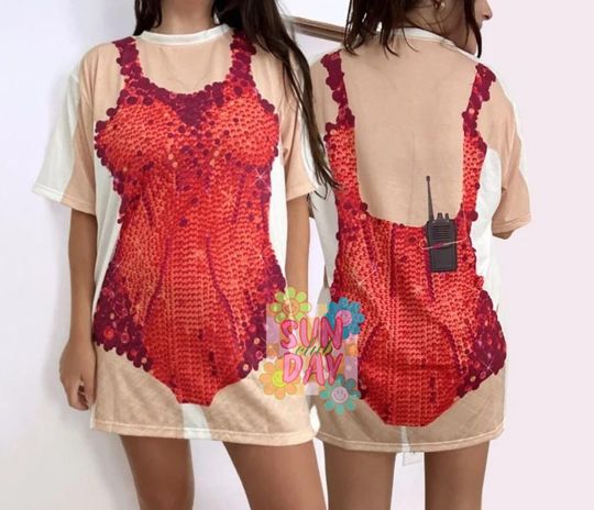 Orange Eras Bodysuit  T-shirt Dress, Halloween Outfit, Christmas Gift