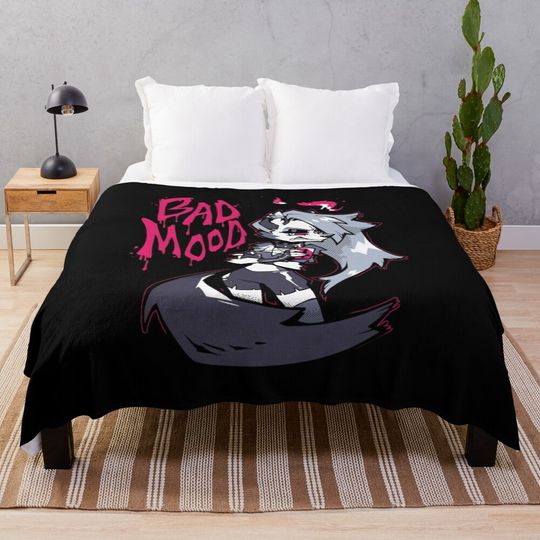 Hazbin Hotel Helluva boss loona s Bad Mood T-Shirts Gift For Fans, For Men and Women Throw Blanket