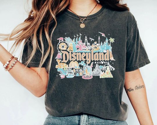 Disneyland Resort Happiest Place on Earth Vintage T-Shirt, Disney Trip Shirt, Disneyland Vacation, Disney World Shirt, Disneyland Resort