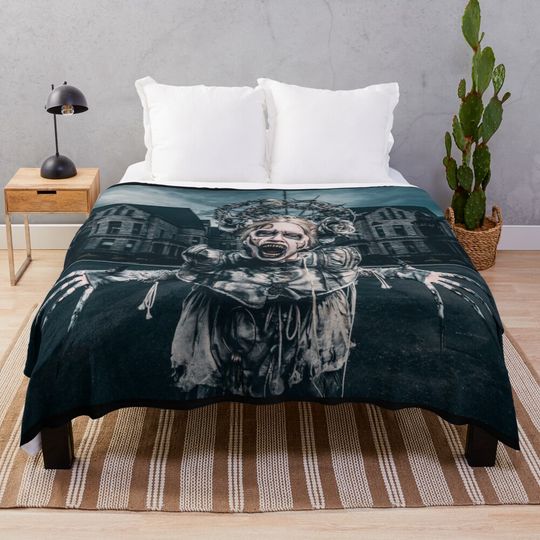 Blue Widow Scream Throw Blanket