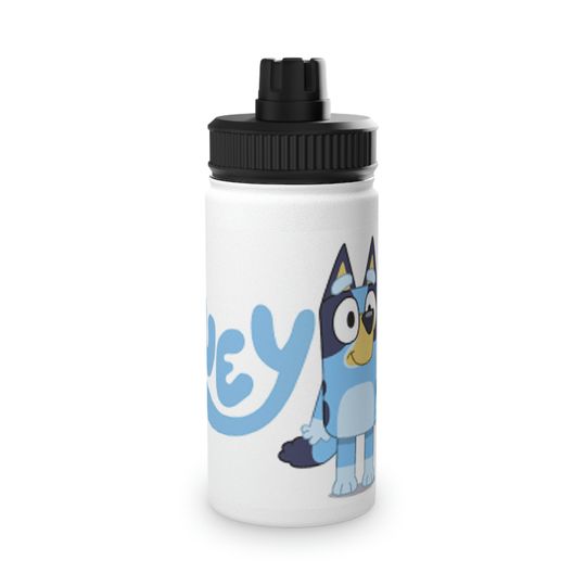 BlueyDad and Bingo Stainless Steel Water Bottle, Sports Lid
