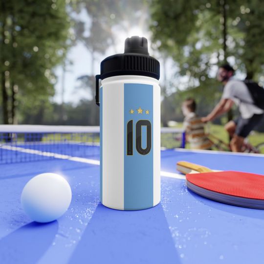 Argentina Soccer Stainless Steel Water Bottle, Sports Lid for Fans