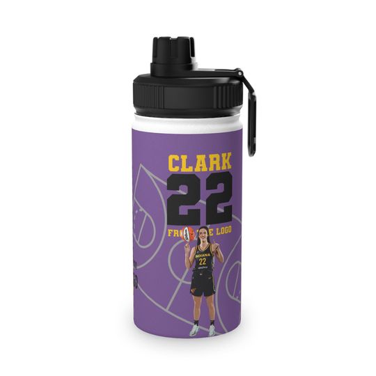 Caitlyn Clark basketball Wnba star Water Bottle, Stainless Steel Sports Bottle, Basketball Fan Gift, Gym Hydration, Athlete Water Bottle,