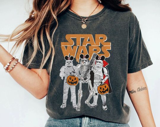 Star Wars Stormtrooper Skeleton T-Shirt, Mickey Ears Halloween Shirt, Disneyland Party, Funny Star Wars Halloween