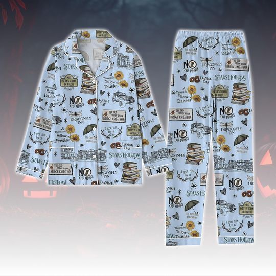 Girls Tv Show Pajamas Set, Stars Hollow Pajamas Family, Movie Lover Pajamas