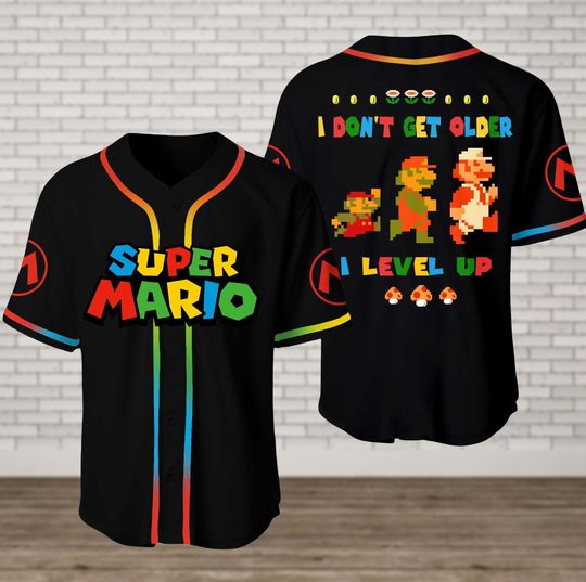 Super Mario Baseball Jersey, Mario Game Jersey Shirt, Super Daddio Shirt, Mario Bros Shirt, Video Game Shirt, Mario Shirt For Men Women