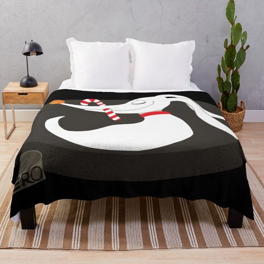 nightmare before christmas sleeping cozy zero  Throw Blanket