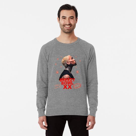 Chris brown tour Lightweight Sweatshirt