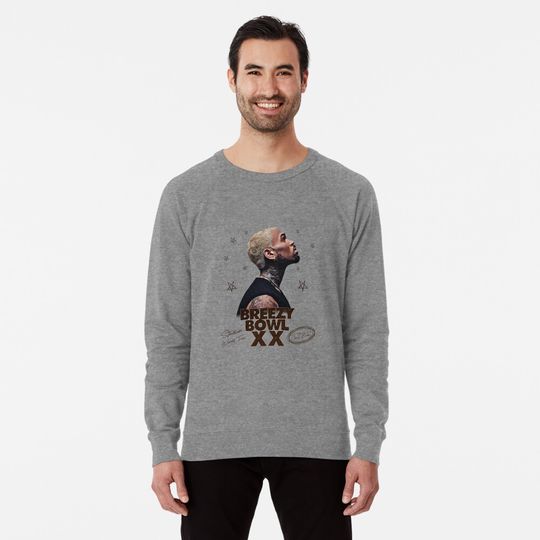 Chris brown tour Lightweight Sweatshirt