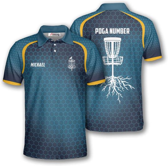 PRIMESTY Custom Name Disc Golf Polo Shirts Personalized Jerseys for Men Team