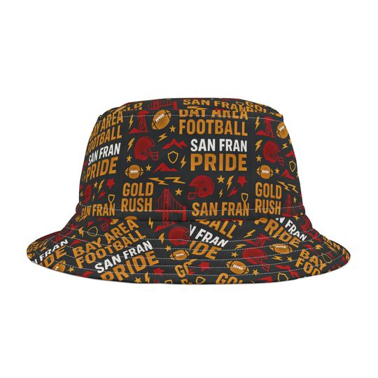 San Francisco 49ers Sports Bucket Hat, Hat for Sports Fans