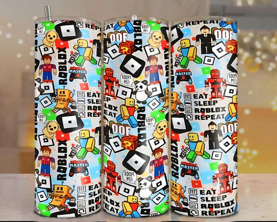 Roblox Tumbler Wrap | Skinny Tumbler Sublimation Design | Gaming Theme
