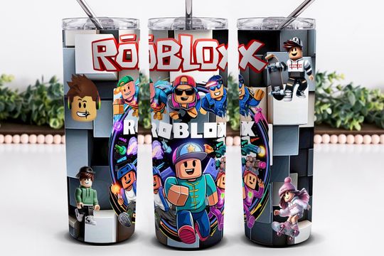 Inspired Game Roblox Tumbler Wrap | Skinny Sublimation Design | Gamer Clipart | Kids Design
