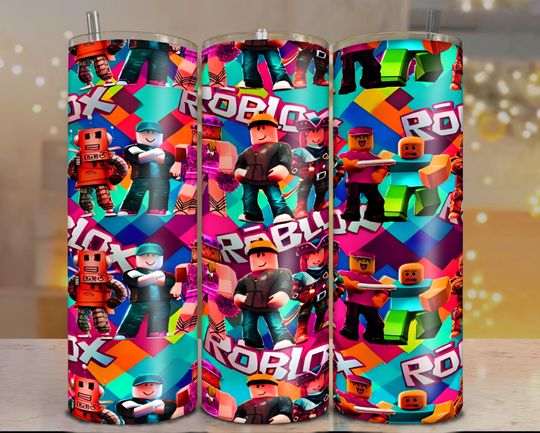 Roblox Tumbler Wrap, Gamer Clipart, Kids Roblox, Game Sublimation Design