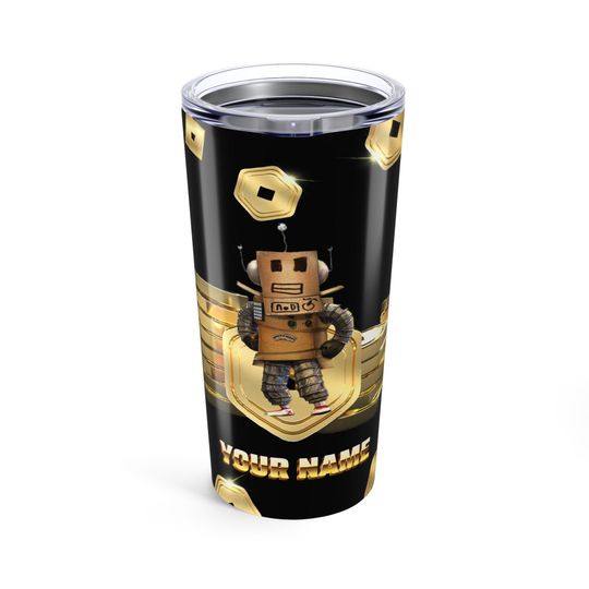 Robux Tumbler, Personalized Kids Cup, Roblox Fan Merch