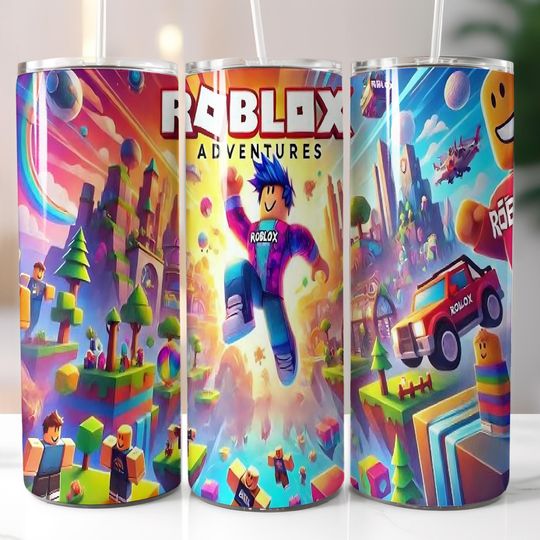 Roblox Tumbler Wrap, Cartoon Characters, Sublimation Design