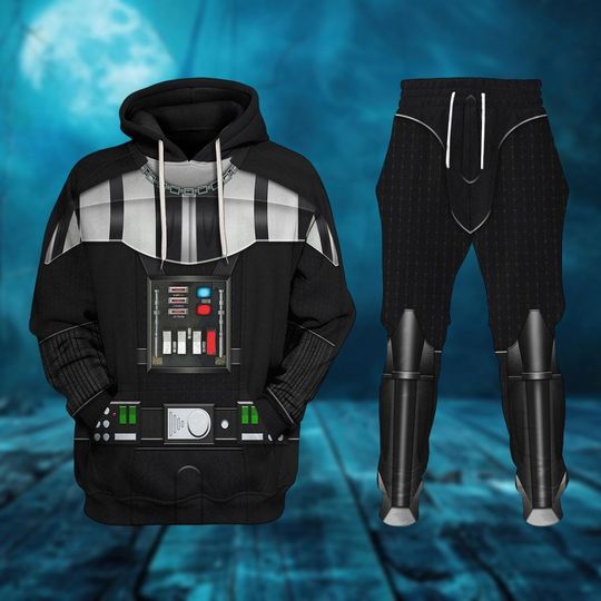 Darth Vader Hoodie Jogger Set, Star Wars Halloween Cosplay