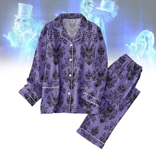 Haunted Mansion Pajamas Set, Women Pajamas, Disney Ghost Pajamas, Foolish Mortal Holiday Pajamas, Disneybound Shirt, Halloween Gift