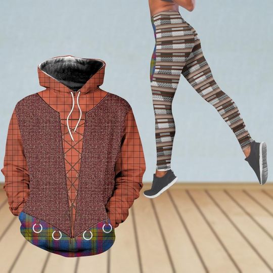 Mary Sanderson Costume Hoodie and Leggings Set for Women, Hocus Pocus Cosplay