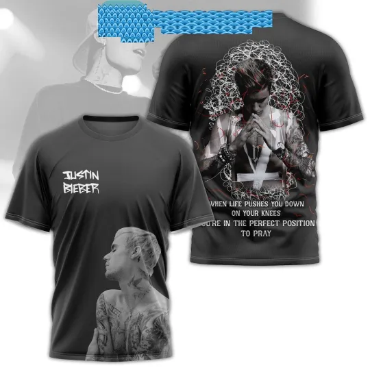 Justin Bieber When Life Pushes You Down You Will Pray Hoodie T-Shirt