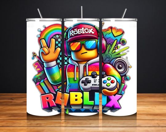 Roblox Gamer Tumbler Wrap, Cartoon Kids, Birthday Gift for Kids