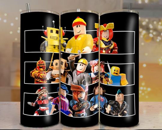 Cartoon Characters Roblox Tumbler Wrap - Perfect Gift for Kids Who Love Gaming