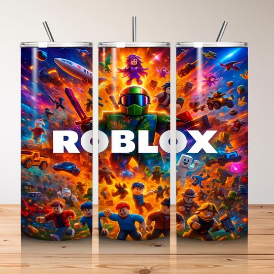 Roblox Cartoon Characters Tumbler Wrap - Design for Kids
