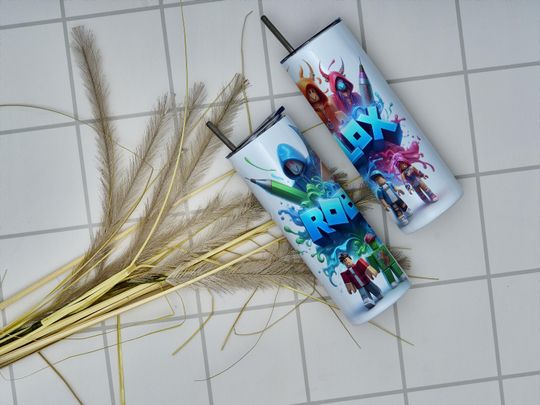 Inspired Game Roblox Tumbler Wrap, Game lover Tumbler Wrap Game Tumbler, Gift for kids