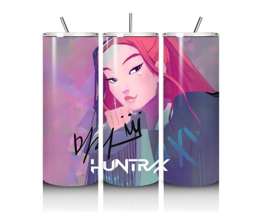 Kpop Demon Hunters Tumbler 20oz with Lid and Straw