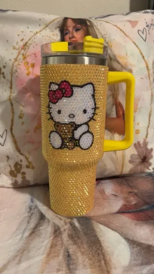 40 Oz Bling Hello Kitty Stainless Steel Tumbler
