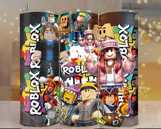 Roblox Tumbler Wrap | Gamer Kids Sublimation | Birthday Cup Wrap | Printable Roblox Gift
