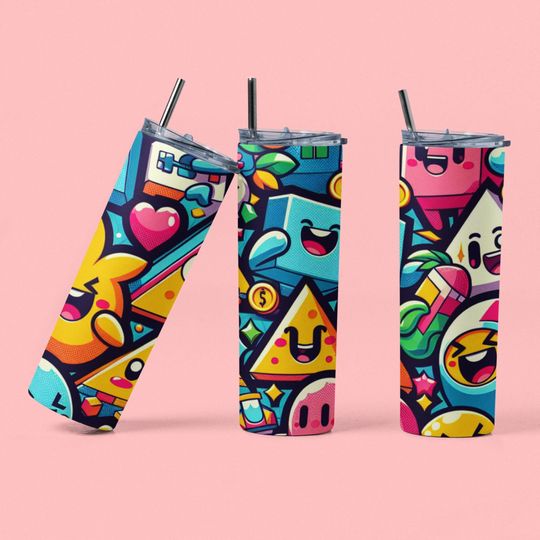 Roblox Tumbler Wrap Design | Kids Gaming Cup | Gamer Gift Printable Block Game