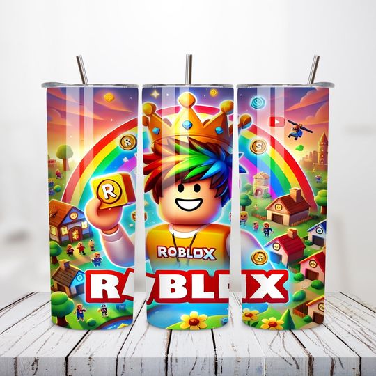 Roblox Skinny Tumbler , Cartoon Characters Skinny Tumbler , Game lover Tumbler Wrap