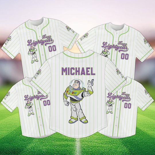 Buzz Lightyear Baseball Jersey, Space Ranger Disney Shirt