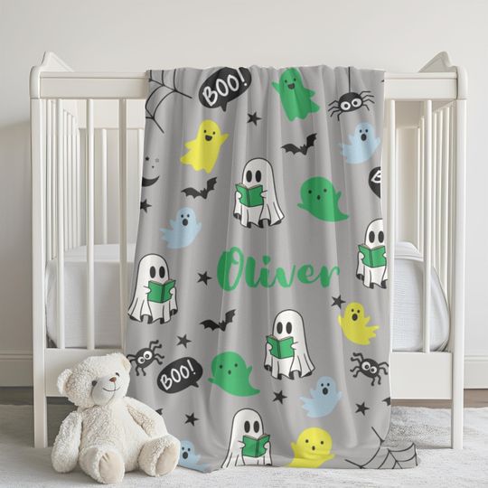 Custom Halloween Blanket, Personalised Halloween Blanket, Cosy Halloween Blanket, Halloween Gift, Halloween Decor Kids, Halloween Blanket