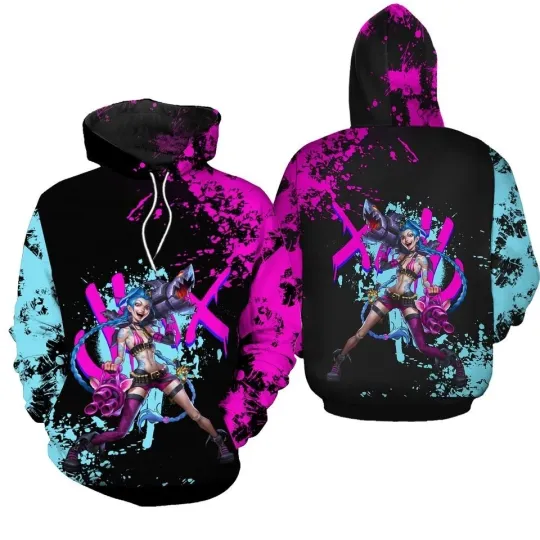 Anime Arcane League Jinx Hoodies 3D