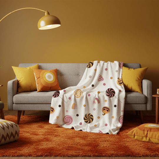 Halloween  Blanket | Spooky  Blanket | Ghost Decor | Cozy Fall Bedding | Witchy Room Aesthetic | Autumn Couch Gift