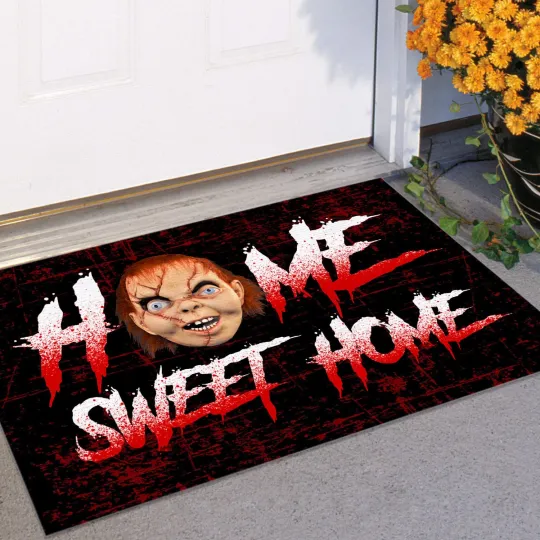 Home Sweet Home Chucky Halloween Horror Movies Character Doormat