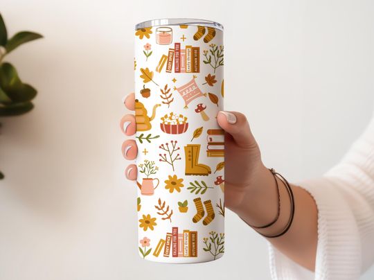Psl Skinny tumbler Homebody Club 20oz Autumn travel mug Fall Tea Cozy Mug fall tumbler wrap Fall tumbler designs Pumpkin Spice Girl Cup