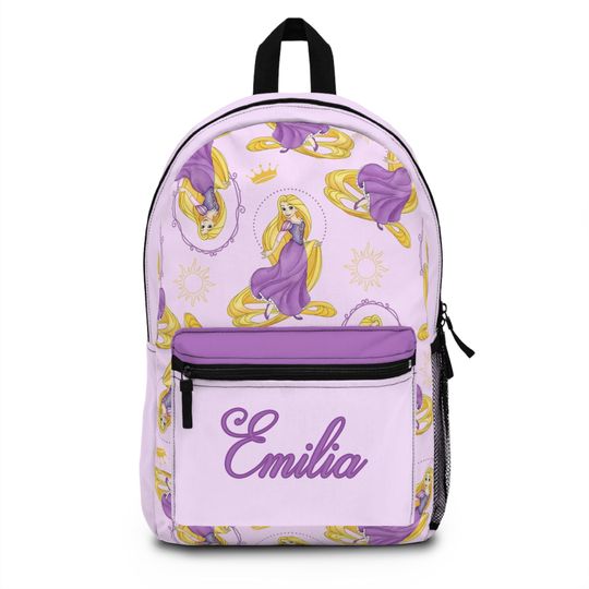 Custom Rapunzel Backpack Personalized School Bag Rapunzel Bookbag School bag Personalized kid backpack Rapunzel Gift School Bag for girls
