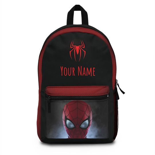 Personalized Spiderman Backpack - Custom Name Spider-Man School Bag for Kids & Adults - Marvel Superhero Bookbag - Spider-Verse Fan Gift