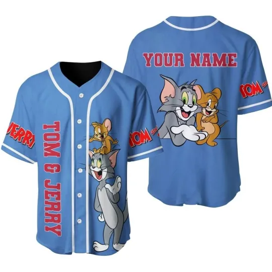 Personalized Tom And Jerry Baseball Jersey For Baseball Fans
