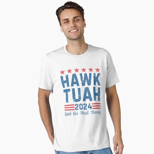 Hawk Tuah 24 Spit On That Thang  Funny  2024  Essential T-Shirt