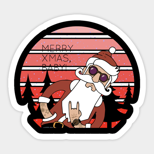 BAD SANTA! - Xmas Gift - Sticker