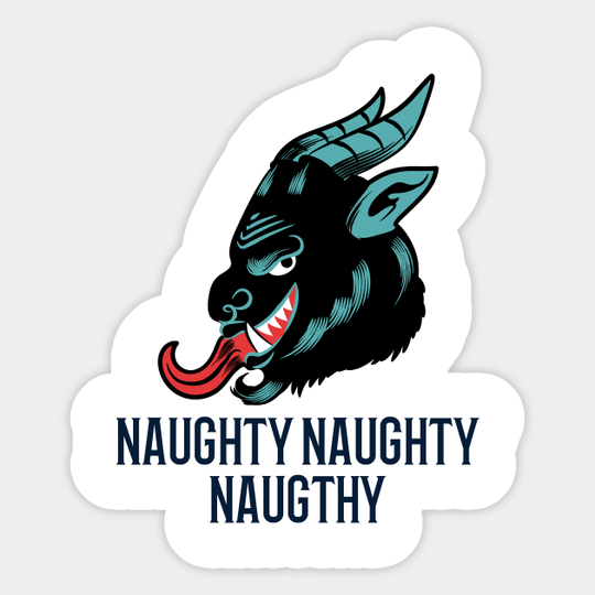 Funny Christmas Sticker Hilarious Xmas Sticker Christmas Party Krampus - New Year - Sticker