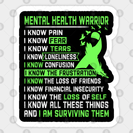 MENTAL HEALTH Awareness Support MENTAL HEALTH Warrior Gifts - Mental Health Awareness - Sticker