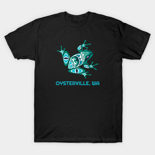 Oysterville, Washington Frog Pacific NW Native American Indian - Frog Lovers Gift - T-Shirt
