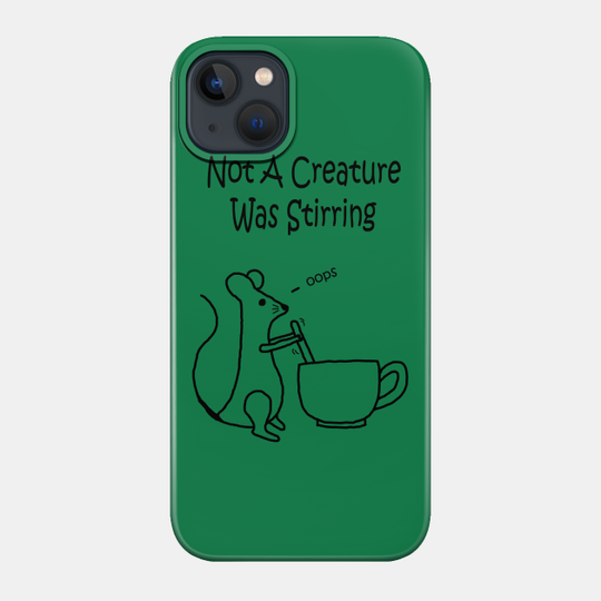 Not A Creature Was Stirring Pocket - Night Before Christmas - Phone Case