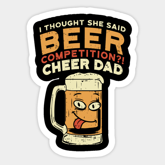 Funny Cheerleading Sticker I college pompon girls - Team - Sticker